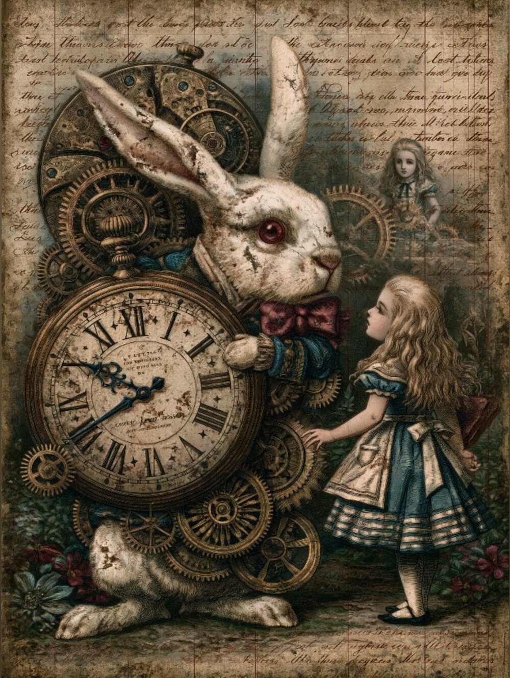 8pc=Vintage Look Alice Prints Special